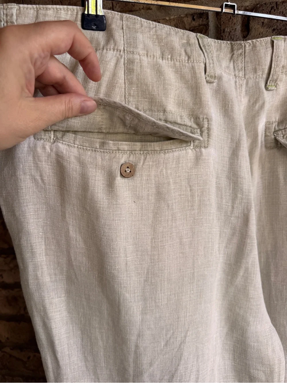 Tommy Bahama Relax Men’s 40x32 100% Linen Pants Beige Resort Casual